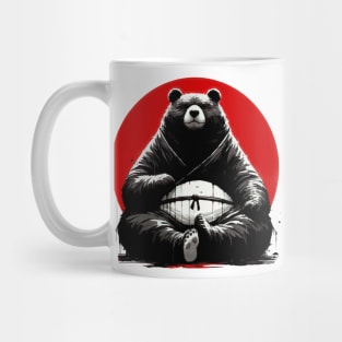 Funny Bear Brushstroke Ink Art Sumie Mug